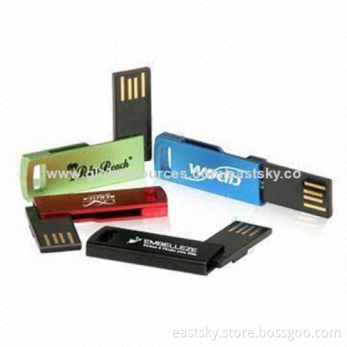 Swivel Promotional USB Flash Drive, Fashionable Multifunction, 64MB-32GB Memory Capacity